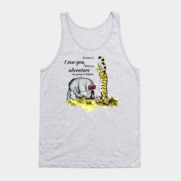 An Adventure was going to happen - Eeyore and Tigger Tank Top by Alt World Studios